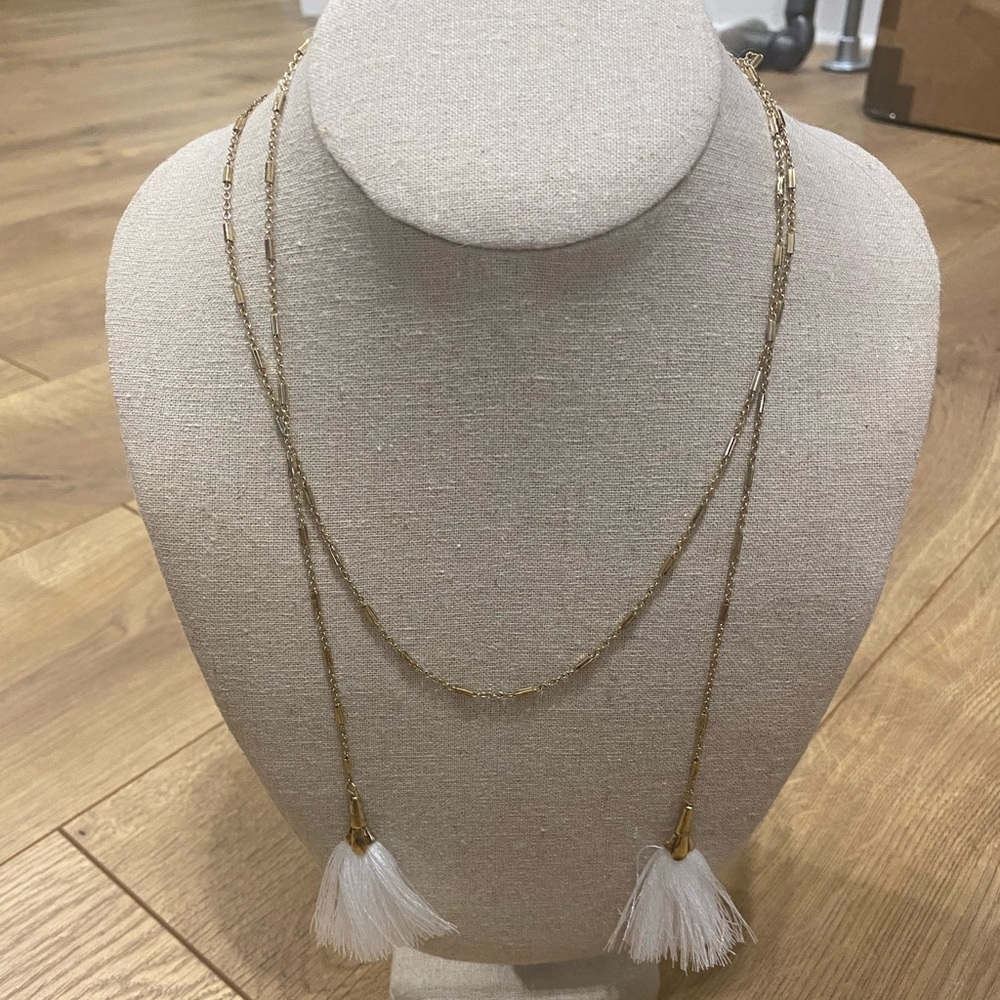 Long adjustable drape style necklace